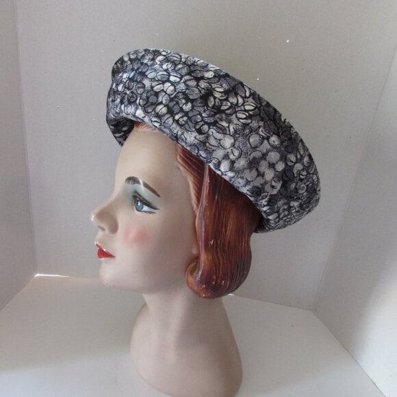 SALE  Fantastic Vintage Breton Style Hat Shades of Gray main image 10